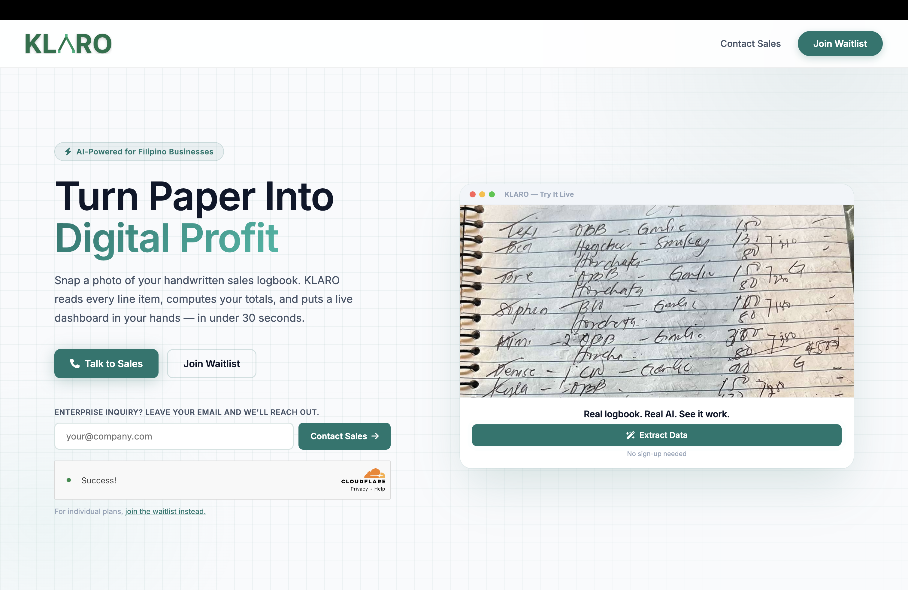 KLARO — AI-powered Data Intelligence screenshot 1